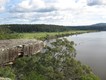 The Shoalhaven at Nowra - impressive cliff overhang.