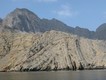 Cliffs on the Musandam Peninsula in Oman. Beautifully contorted rock layers. 8/11/2010