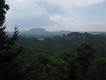 This area is called "Saechsische Schweiz" - Saxon Switzerland. Hmmm. Beautiful but they aren't exactly the Alps! We climbed Lilienstein, left centre of the photo.