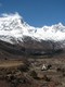 Buddhist village of Sama Gaon and North Peak of Manaslu Himal, 18/11/09.