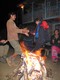 Tenzing and Tina dance around the camp fire, 24/11/09.