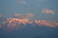 Sunrise over Annapurnas from above Pokhara, 1/12/09.