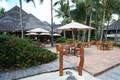 Outside dining area at Le Meridien, Ile des Pins, our "splurge" for a couple of days.