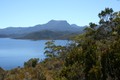 View north to Mt Anne from the southern side of Lake Pedder.