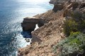 Sea cliffs and natural arch, south of Kalbarri, 10/8/08.